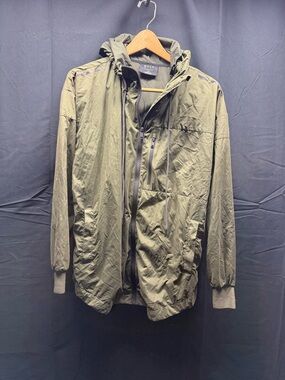 BYLT Olive Hooded Daybreaker Lightweight Shirt Jacket Sz M (17au)